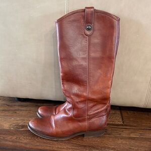 Frye Melissa Rich Brown Leather Riding Boots